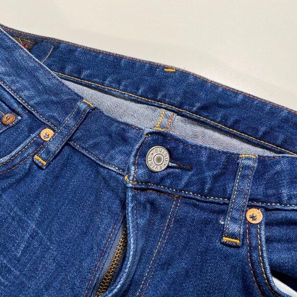 Evisu Slim Fit Seagull Pocket 11oz Blue Jeans mens size 32x31.5 - Picture 3 of 11